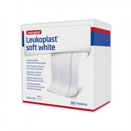Pansement adhésif pour peaux sensibles Leukoplast Soft White / Covermed 6cm x 5m