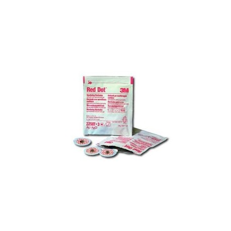 ELECTRODES A PRESSION 3M RED DOT RADIOTRANSPARENTE ADULTE 4x3,25cm GEL ADHESIF MOUSSE/ PAR 50