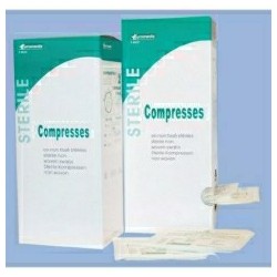 COMPRESSE NON-TISSEE / STERILE/ 4 PLIS / 40g / 10x10cm Bo te de 50 Sachets de 5 Compresses