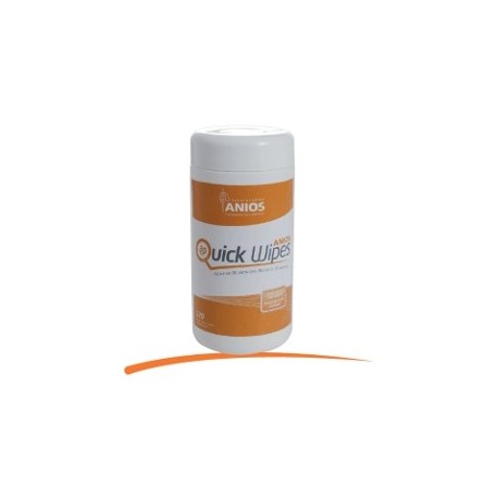 LINGETTE DESINFECTANTE ANIOS QUICK WIPES 130x190mm BOITE DISTRIBUTRICE 120 LINGETTES